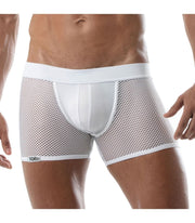 TOF PARIS Circuit Mesh Boxer Shorts With Elastic Bands Jockstrap Effect White 80