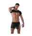 TOF PARIS Circuit Mesh Skirt Totally Transparent With Easy Opening Sarong Black