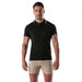 TOF-PARIS Cotton Polo Shirt Patriot Reglan Ribbed Sleeve Slim Fit Black 97
