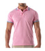 TOF-PARIS Cotton Polo Shirt Patriot Reglan Ribbed Sleeve Slim Fit Pink 96
