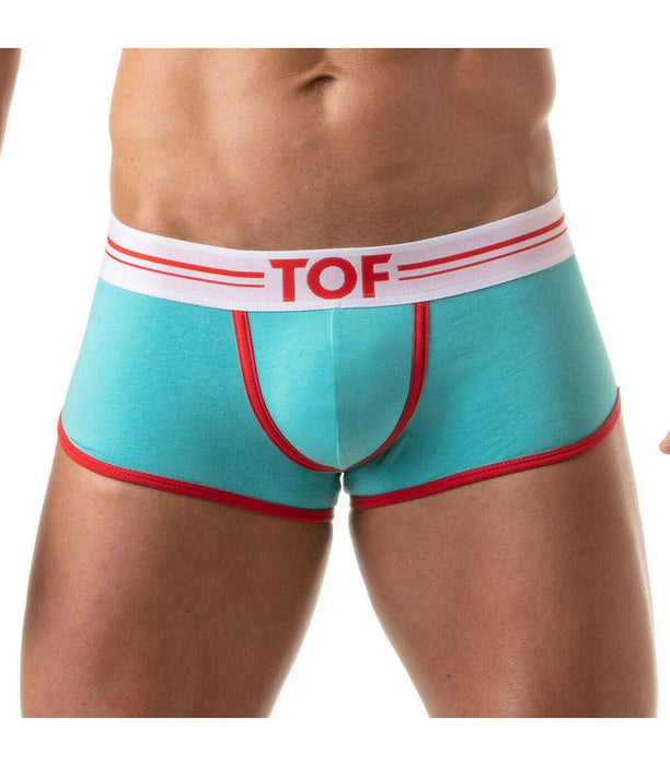 TOF PARIS French Boxer Trunks Stretch Soft Cotton Jersey Turquoise 14