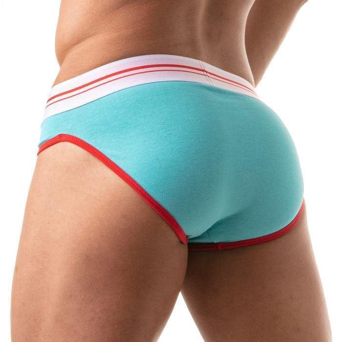 TOF PARIS French Cotton Briefs Low-Waist Contrasting Turquoise 43