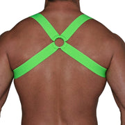 TOF PARIS H-Shaped Elastic Harness With Back-Zamac Buckle Neon Green