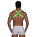 TOF PARIS H-Shaped Elastic Harness With Back-Zamac Buckle Neon Green