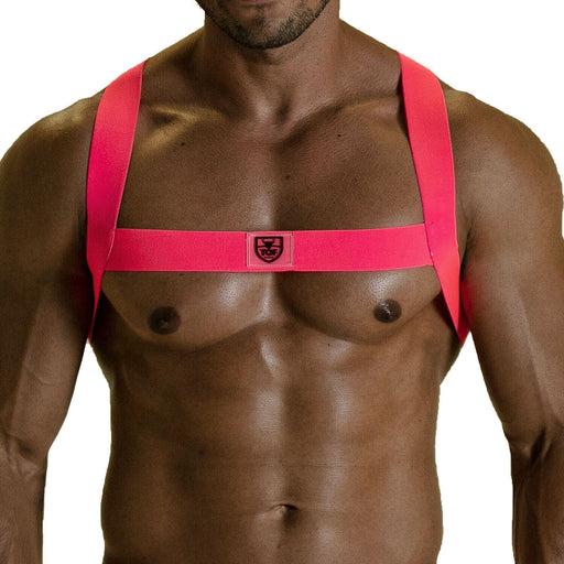 TOF PARIS H-Shaped Elastic Harness With Back-Zamac Buckle Neon Pink