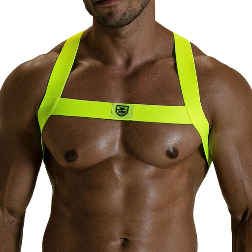 TOF PARIS H-Shaped Elastic Harness With Back-Zamac Buckle Neon Yellow