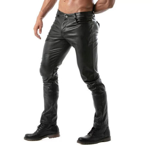 TOF PARIS Kinky Bottomless Pants Fashion Leather - Look Versatile Pant 47A1