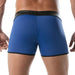 TOF PARIS Mid-Thigh Shorts Contrasting Front Pouch Stretchy Blue Boxer Short