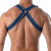 TOF PARIS Neoprene Bulldog Adjustable Harness H-Shaped Light Blue