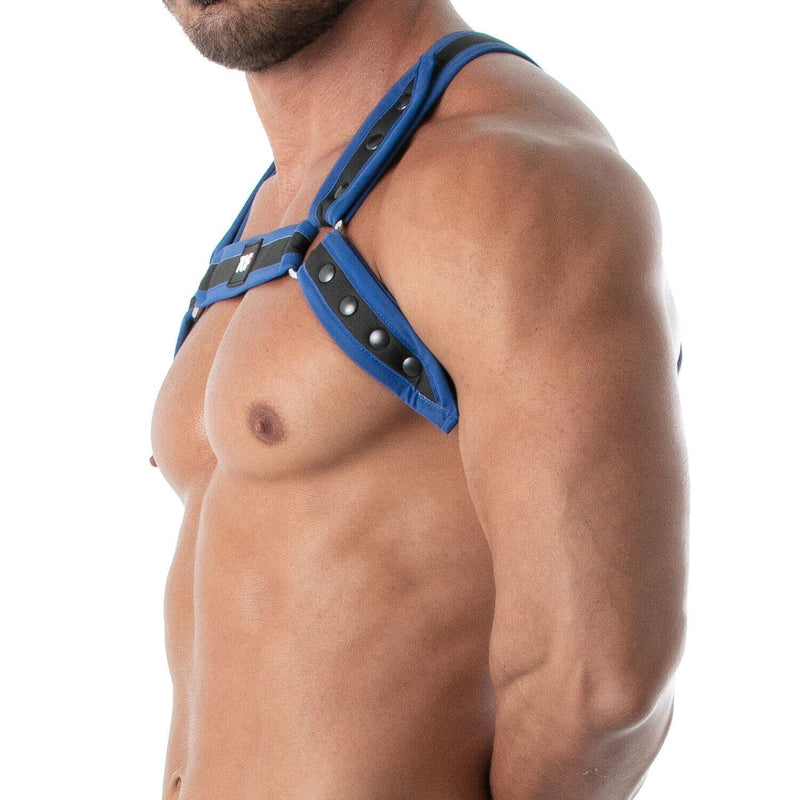 TOF PARIS Neoprene Bulldog Adjustable Harness H-Shaped Light Blue