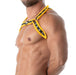 TOF PARIS Neoprene Bulldog Harness Adjustable H-Shaped Light Zamac Ring Yellow