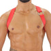 TOF PARIS Party Boy Wide Elastic Harness With Top Zamac Buckle Red