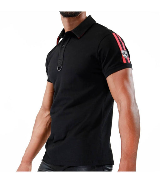 TOF PARIS Polo Shirt Smart Original Classic & Elegance T-Shirt Black/Red