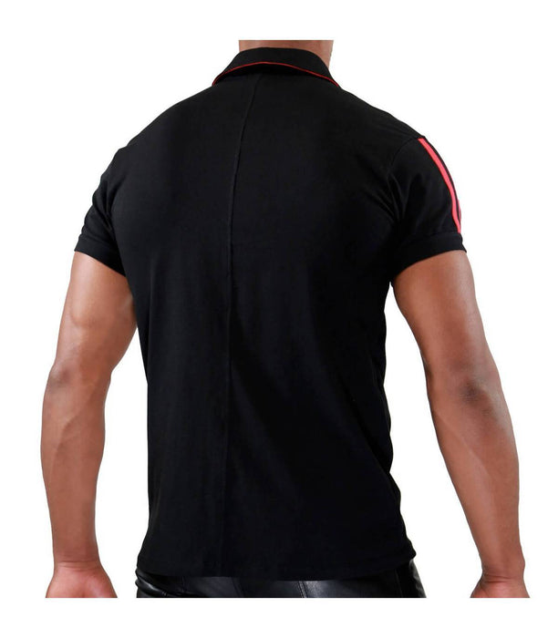 TOF PARIS Polo Shirt Smart Original Classic & Elegance T-Shirt Black/Red