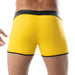 TOF PARIS Short Mid-Thigh Contrasting Front Pouch Stretchy Boxer Shorts Yellow