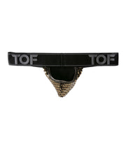 TOF PARIS Star String Microfibre Men Stringless Thong Gold 59
