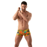 TOF PARIS Swim-Short Floral Brazilian Low Cut Swimsuits Sunga Revisited Yellow