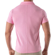 TOF PARIS T-Shirts Short-Sleeved Cotton Piqué Shirt Pink