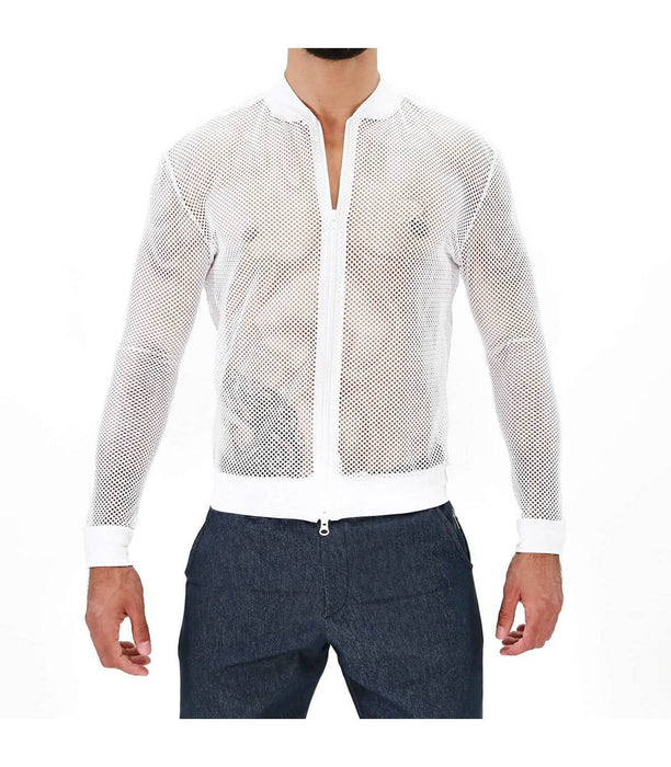 TOF PARIS Vest Ibiza Zipped Mesh Vest Elegant Breathable Jacket White