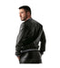 TOF PARIS Vest Jacket Pilot Bomber Elegant Leather Look Zip Jackets T500