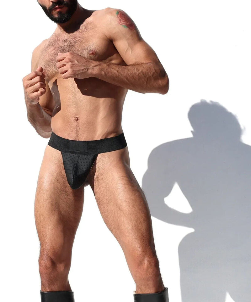 Tom of Finland by RUFSKIN Pouch WINK Backless Perforated Rubberized Spandex 24