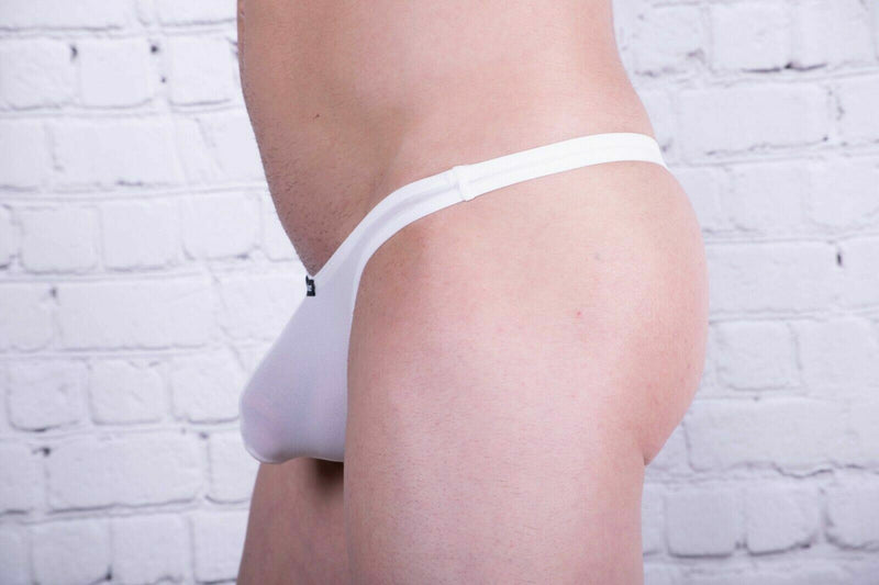 WOJOER Thongs Push-Up Mini String In a Transparent Crema White 320B15 1