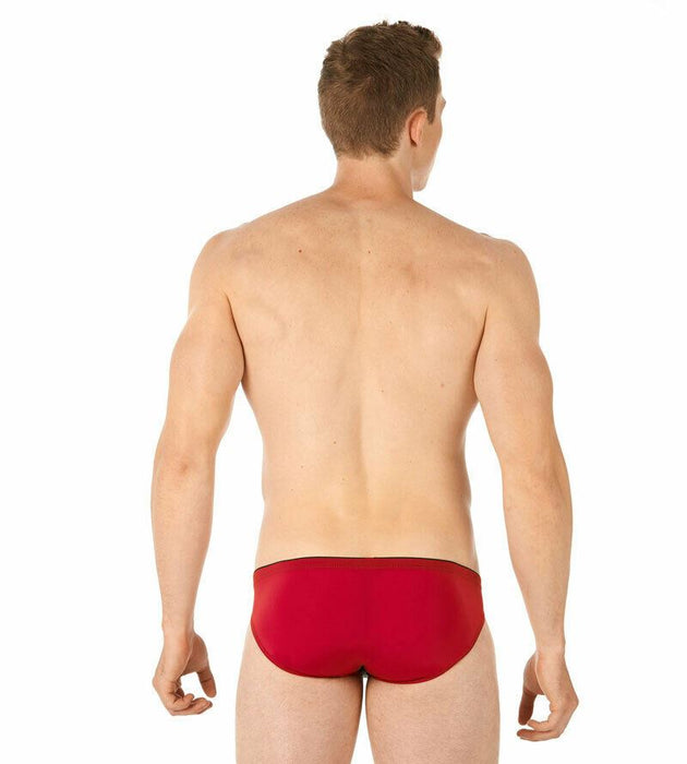 XL Gregg Homme Brief Undo Detachable Leather Pouch Red 132803