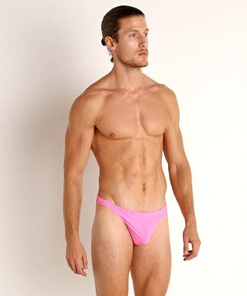 XL -LASC Brazilian Swim-Thong Light Tropical Pink Single Ply Swimwear MX1