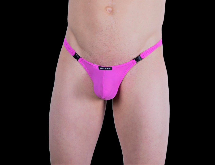 XL WOJOER Thongs Strip Mini String With Detachable Clips Pink 321B55 4