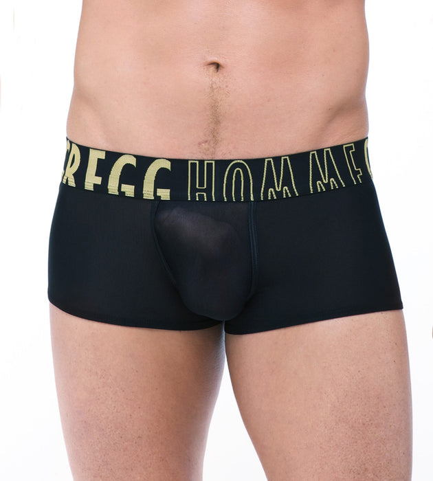 XS Gregg Homme Boxer Commando Translucent Fabric Black 87505 136